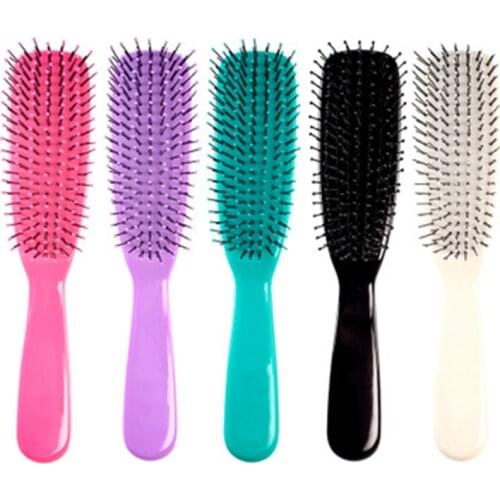 New Hair Brush Hair Scalp Massage Comb Bristle Nylon Women Wet Detangle Curly Salon Hairdressing Styling Curly Hair Comb