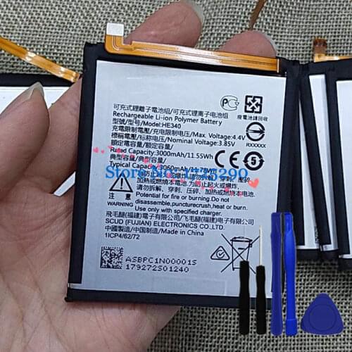 New HE340 3060mAh Battery For Nokia 5.1 Plus 5.1plus / X5 2018 / TA-1120 TA-1105 TA-1102 TA-1109 Batteries Bateria +Tools