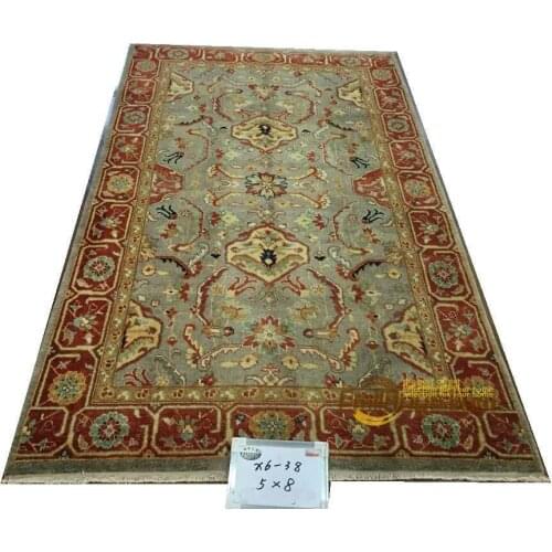 Original single export Turkish handmade carpets OUSHAK Ozarks pure wool carpet X6-38 5x8gc47zieyg28