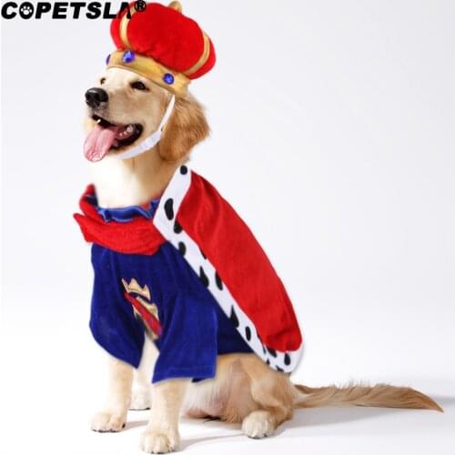 Funny Dog Clothes Pet clothing Cosplay Role Playing Cloak New King Suit Halloween Clothes Dressing Up Dog Party Costume Suit