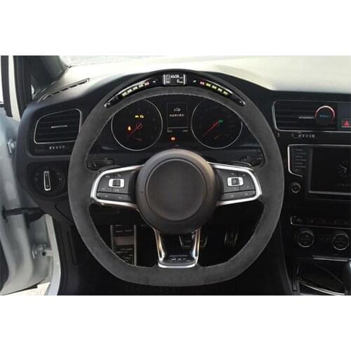 For Volkswagen R-line Golf POLO Carbon Fiber Steering Wheel With LED