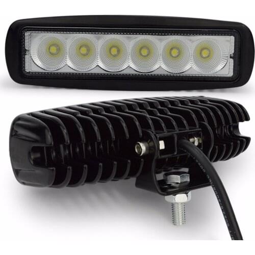 2PCS 6 inch 18W LED Work Light Lamp for Motorcycle Tractor Boat Off Road 4WD 4x4 Truck SUV ATV Spot Flood 12v 24v