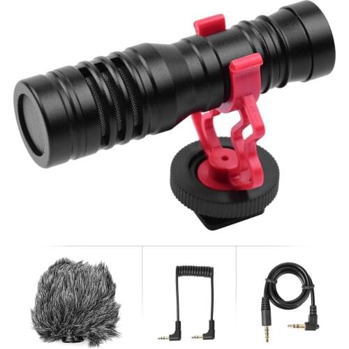 Universal Cardioid-directional Condenser Microphone Interview Live Streaming Vlog Recording Microphone with 3.5mm TRS & TRRS