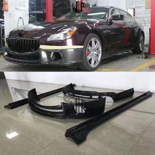 High Quality Carbon Fiber Car body kit Front bumper lip Rear diffuser Side skirts For Maserati Quattroporte Car styling 13-16