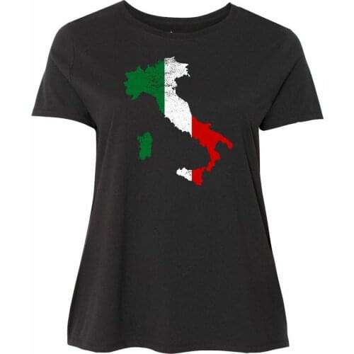 Italian Map Flag WomensT-Shirt Italy Map Flag