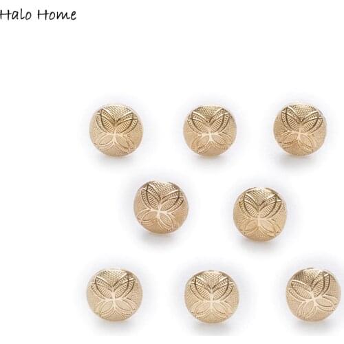 10pcs Clover Metal Shank Buttons Shirt Clothing Sewing Decor Replace Sewing Garment Supplies Accessory 10mm