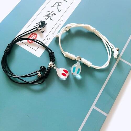 10 pcs/lot Anime Mo Dao Zu Shi Wei wuxian Lan wangji Rabbit couple lovers Bracelet Bangle Jewelry toy adjustable gift