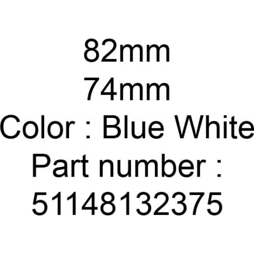 10x 74mm 82mm Blue White Emblem For E46 E39 E38 E90 E60 Z3 Z4 X3 X5 X6 51148132375