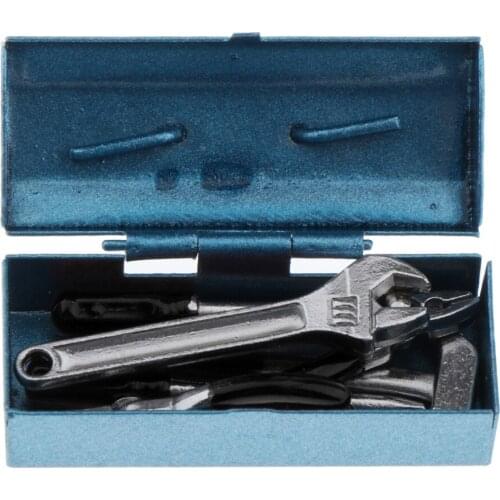 12th Dollhouse Simulation Mini Repair Multi-tool Kit Storage Toolbox Case Garden