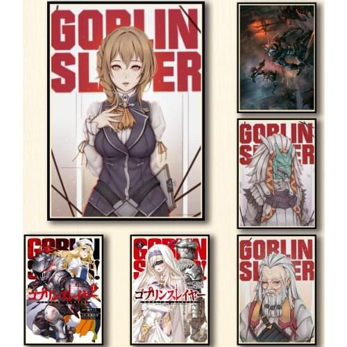 41 Designs Anime Goblin Slayer Whitepaper Poster Artwork Homedecal Fancy Wall Sticker for Coffee House Bar