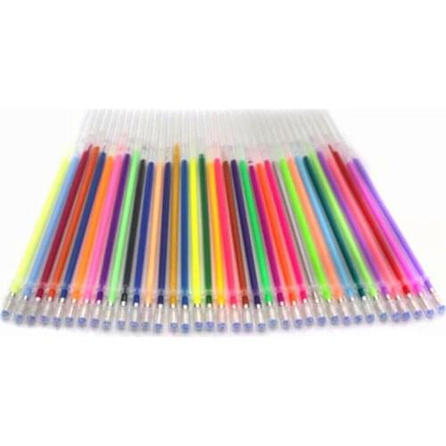 48 Color/SET Non-Toxic Gel Pen Refill Multi Colored Painting Gel Ink Ballpoint Pens Refills Rod School Stationery Color Random