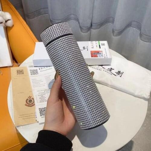 500ML LED Temperature Display Diamond Vacuum Flask Thermos Water Bottle Stainless Steel Mug Gift Insulated Bottle Coffee Mug