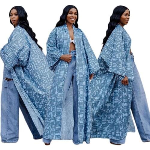 African Clothes for Women 2021 New Summer African Women Plus Size Long Coat African Clothes Women S-4XL