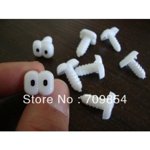 Free shipping!!! new 300pcs/lot 13*10mm white eye with dot black with washers