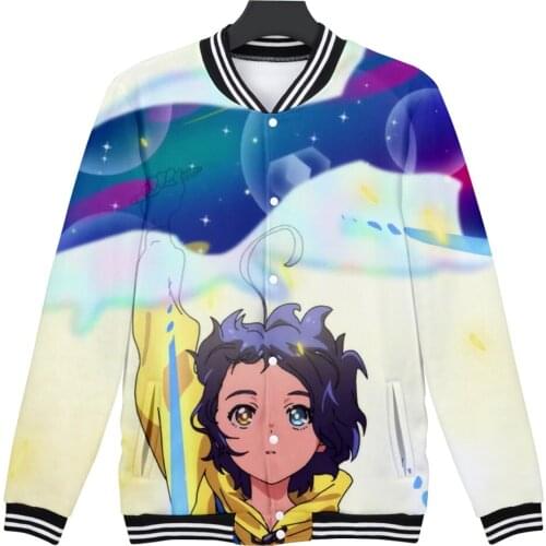 Wonder Egg Priority Baseball Jackets 3D Anime Pattern Jacket Fitness Coats Fashion Cartoon Printing Unisex Casual Sweatshirts