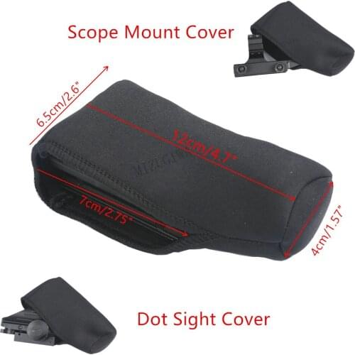 Scope Cover Dot Sight Cover Protect Neoprene Scope Cover Protective Jacket Black Tactical Hunting Rifle Cases
