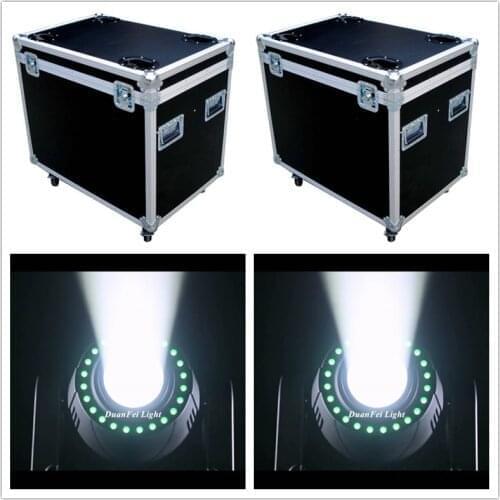 Flycase) 6lot moving head led 200w spot 3 prism moving head led round 24x0.5w rgb 3in1 gobo lyre with flycase
