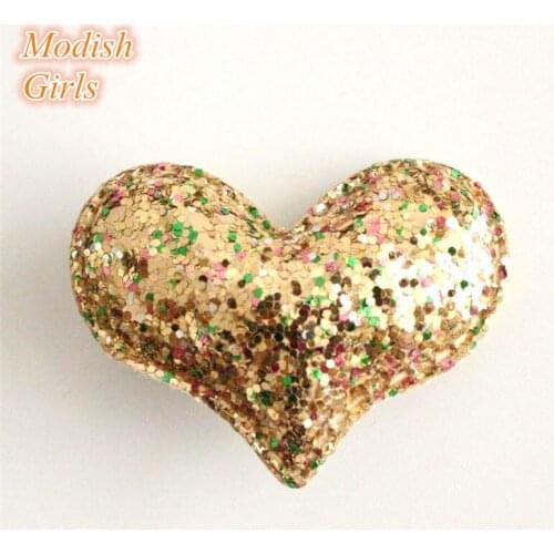 Hotsale Mixed Colors Glitter Girl Love Heart Design Hair Clips with Sequin Hair Clip Party Hair Accessory Heart Princess Hairpin