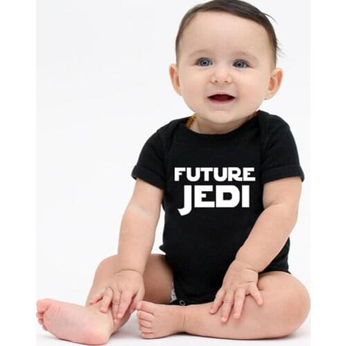 2019 Newborn Baby Future JEDI Print Cotton Romper Romper Outfits Infant Boys Girls Summer Short-sleeved Rompers Jumpsuit 0-24M