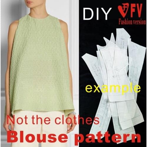 Korean version of DIY handmade clothing design drawings womens shirt 1:1 cutting pattern BCY-16