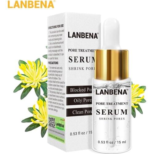 Cosmetics Men Clean Blocked Oily Pores Lanbena Shrink Poros Treatment for Removing Black Dot Serum Lambena Poro Anti-acne LABENA