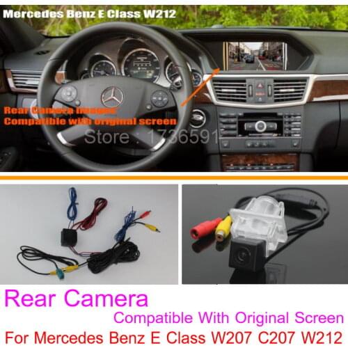 Lyudmila For Mercedes Benz E Class W207 C207 / RCA & Original Screen Compatible Car Rear View Camera Sets Back Up Reverse Camera