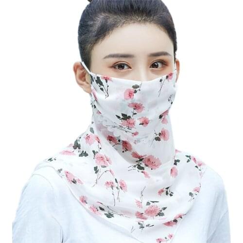 2020 New Mask 2in1 Scarf Summer Sun Protection Neck Guard Breathable Moisture Wicking Shade Anti-uv Full Face Thin Veil