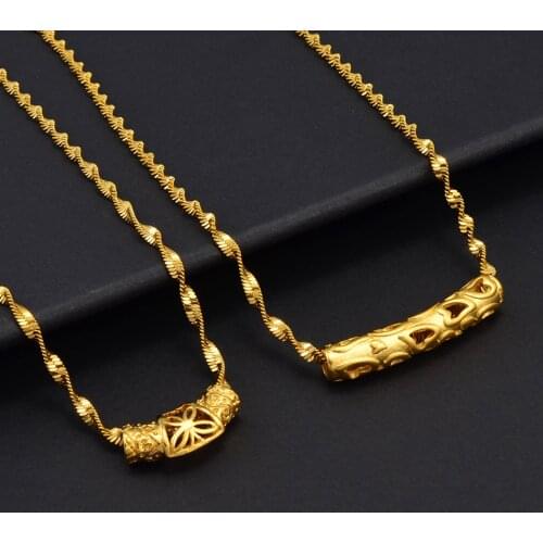 Anniyo African Jewelry for Women Girl Hawaiian Frangipani and Heart Pendant Necklaces Guam Christmas Gift #001836