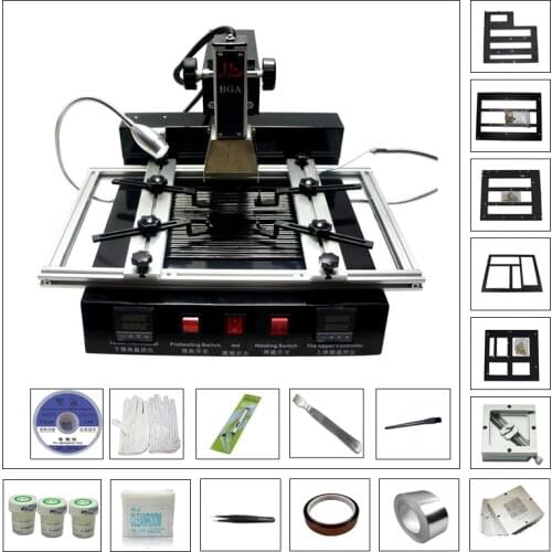 Economic IR LY M770 Infrared BGA Rework Station Reballing Kit XBOX/PS3 Bracket 23pcs 90MM Game Consoles Stencils