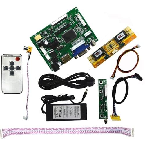 PCB800099 HDMI VGA AV Remote IR Universal LCD LVDS Controller Board +12V 4A Power Adapter Free Shipping With Tracking