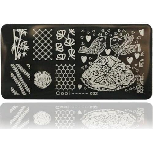 6*12cm Stainless Steel Nail Stamping Plates Flower Plant Lace DIY Nail Art Printing Polish Stamp Plate Stamper Nail Supplies