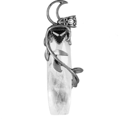 TUMBEELLUWA Leaf Amethyst Pendant Crystal Gem Stone Pendants Jewelry Making