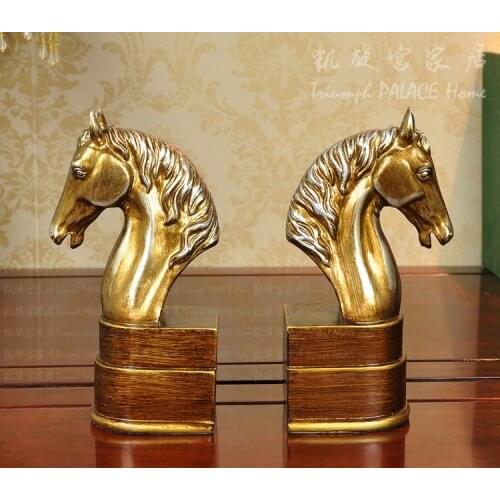 Craft Home Secret Globe village European style antique gold horse book gift practical resin crafts study wedding decoration