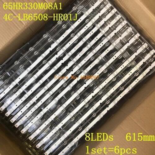 LED Backlight strip 65HR330M08A1 4C-LB6508-HR01J 8 Lamp 615mm For TCL D65A620U/65V2/65L2/65D6