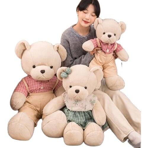 Fresh bear teddy bear plush fashion toy pillow girl hand puppet home room decoration decoration fabric soft Gift for girl friend