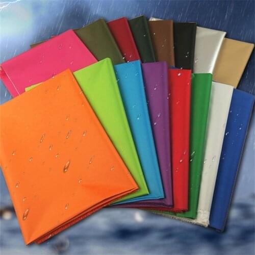 Thin Outdoor Anti-UV Waterproof Fabric Polyester Taffeta Silver Coated Fabric for Tent Sunshade,Black White Blue by the meter