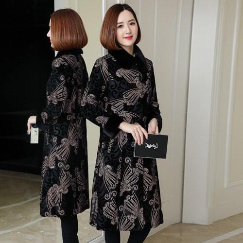 2020 Winter Jacket Women Real Leather Jacket Mink Fur Collar Down Jacket Women Sheepskin Coat Female Long Coats MY4378