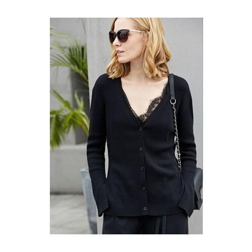 2020 New Sweater Women Cardigan Knitted Sweater Coat Long Sleeve Female Casual V-Neck Women Cardigans Tops LX1593 s