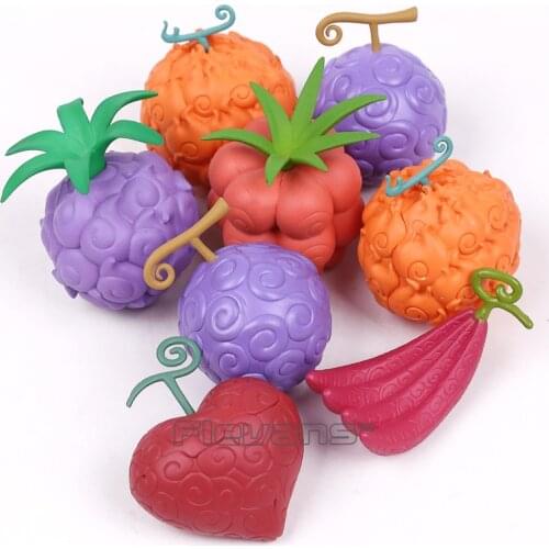 Anime One Piece Devil Fruit Gum Gum / Flame Flame / Ope Ope / Chop Chop Fruit PVC Figures Toys Gift Boxed 4pcs/set
