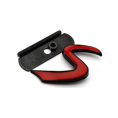 1 Pcs S Emblem Car Stickers Front Grille Badge Cooper S R56 R57 R55 R60 Grill EMBLEM Car Styling