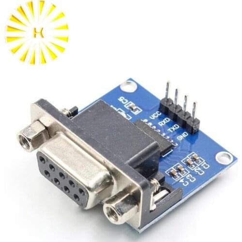 1pcs/lot MAX3232 RS232 to TTL Serial Port Converter Module DB9 Connector MAX232 Connector