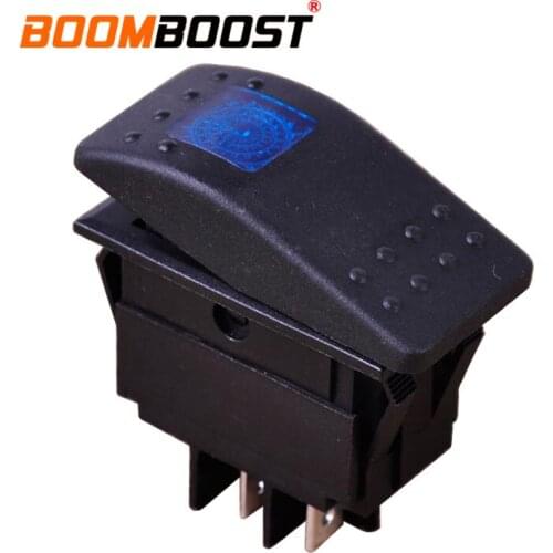 1Pc Blue LED Light 12V 20A 4Pin Bar Rocker Toggle Switch For Car Boat Motorcycles ON/OFF Button For Ford/Audi
