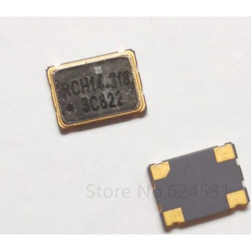 10pcs Chip Active Crystal Vibrating Clock OSC 5070 5*7 14.318MHZ 14.318M Resonator