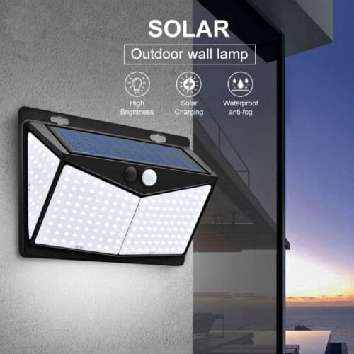 208 Bright LED Motion Sensor Light Waterproof Wireless Security Solar Wall Light Three Light Modes Pathway Walkway Front Door