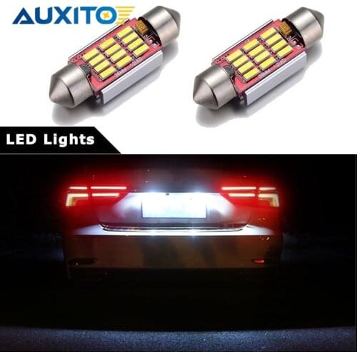 2x Car Led Canbus Festoon 36mm C5W Lamp License Plate Lights For Volkswagen VW Golf 3 4 5 6 Passat B6 B5 3C Polo 12V Error Free