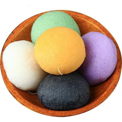 3pcs New Cleansing Sponge Round Facial Puff Face Cleanse Washing Sponge Exfoliator Multicolor Free Shipping