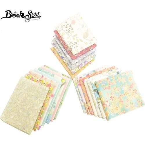 Booksew 100% Cotton Fabric Flowers Design 20x50cm/pcs Telas Algodon Patchwork Sewing Cushion Quits Tissu DIY Home Textile Cloth