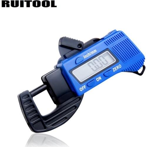 RUITOOL Digital Thickness Gauge 0-12.7mm/5" Plastic For Measuring Jewelty Magnetic Objects