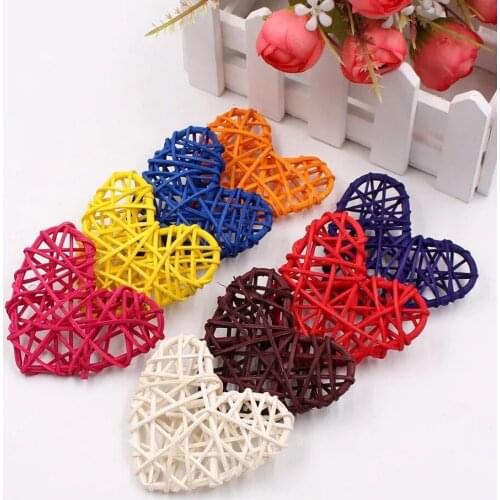 2PCS Colorful Rattan Round/Heart/Star Sepak Takraw DIY Rattan Ball Home Garden/Birthday/Wedding Party Decoration Supplies