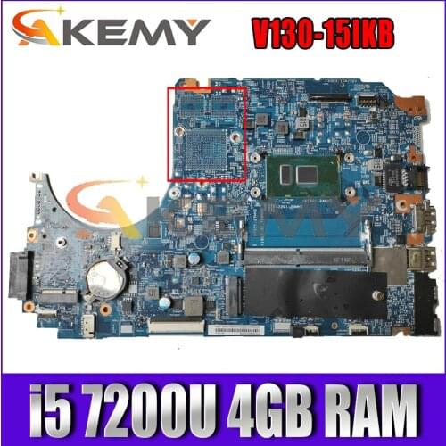 For Lenovo V130-15IKB laptop motherboard LV315KB MB 17870-3M 448.0DC05.003M CPU i5 7200U 4GB RAM tested 100% working Mainboard